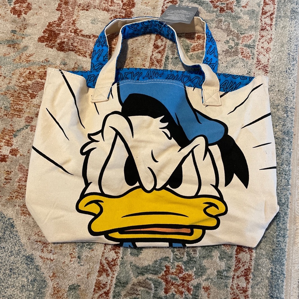 Happy-Angry Donald Duck Bag: Disney Store Authentic